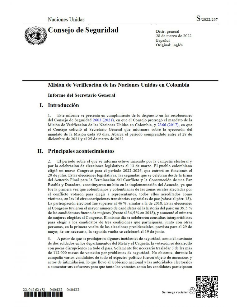 Misión de verificación de la ONU en Colombia