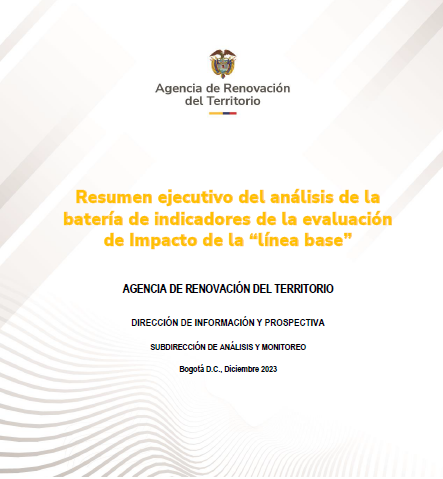 Resumen ejecutivo del análisis de la batería de indicadores de la evaluación de Impacto de la “línea base”